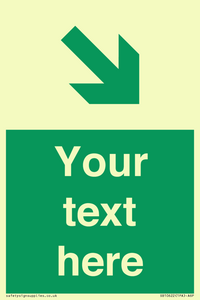 Custom Safe condition: Green Down right arrow